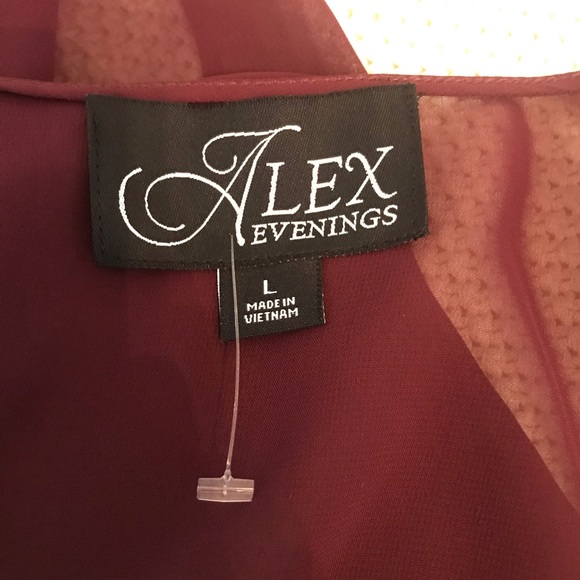 Womens alex evenings chiffon cover up - Picture 3 of 7